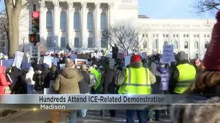 Hundreds gather in Madison to protest ICE actions in Minnesota