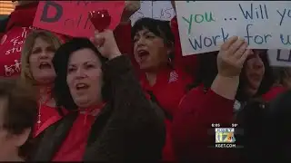Hundreds protest BCSD summer school cut, teacher salary negotiation
