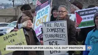 Hundreds show up for local ‘I.C.E. Out’ protests