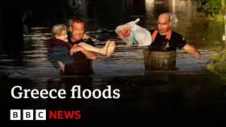 Hundreds stranded without food in Greece floods - BBC News