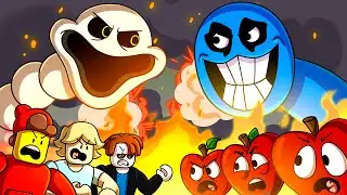 HUNGRY SNAKE vs. BIG WORM: WAR! (Cartoon Animation)