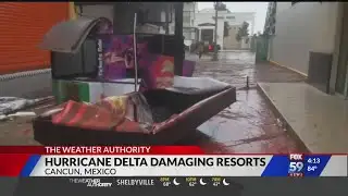 Hurricane Delta damaging resorts