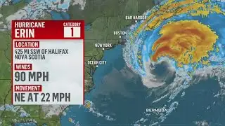 Hurricane Erin continues to impact the East Coast