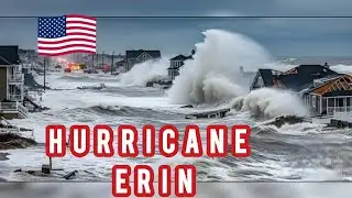 Hurricane Erin: Devastating Storms Hitting North Carolina ~ America Right Now! W/ Huge Wave.