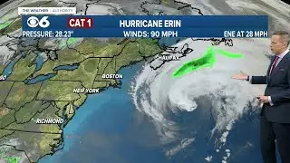 Hurricane Erin moves out to the sea (Friday Noon Update)