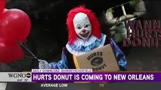 Hurts Donut will deliver donuts in clown costume