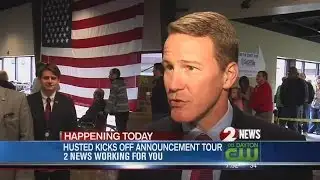 Husted Kicks off announcement tour