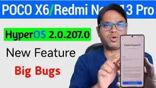 HyperOS 2.0.207.0 Version Update in Poco X6/Redmi Note 13 Pro ! New Feature ! Stable Update