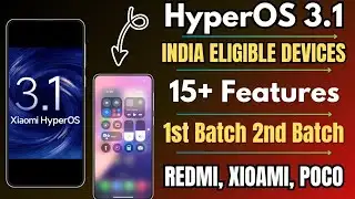HyperOS 3.1 India Eligible Device & 1st Batch 2nd Batch Release Date & 15+ New Features, Redmi, POCO
