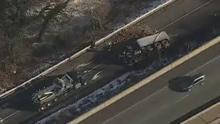 I-76 exit at Belmont Ave. blocked due to overturned truck