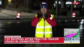 I-95 clears after tractor-trailer crashes during NC ice storm