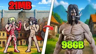 I PLAY 21MB VS 98GB ATTACK ON TITAN GAMES 🔥