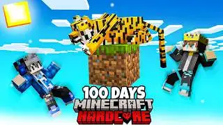 I Survived 100 Days in One Block with a Tiger in Minecraft Hardcore (Hindi)