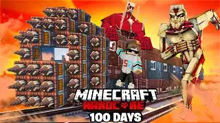I Survived 100 Days on Train in Hardcore Minecraft! Part 2