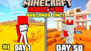 I survived 50 days in survival badlands in MINECRAFT PE