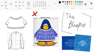 I tried winning a Club Penguin design contest using Microsoft Paint...