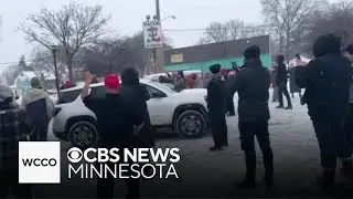 ICE agents confronted by crowd at Minneapolis taco shop