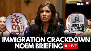 ICE Protest LIVE | US Homeland Security Secy Kristi Noem Announces Border Wall Construction Updates