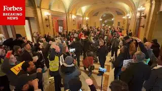 ICE Protesters Rally Outside Minnesota Governor’s Office, Call For Accountability In CBP Shooting