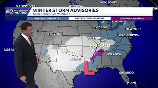 Ice storm warnings issued as US braces for dangerous subfreezing temps