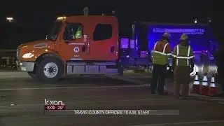 Icy conditions on roadways