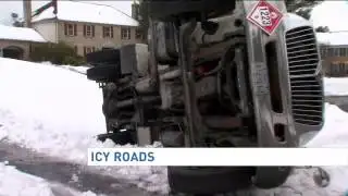 Icy road conditions cause accidents