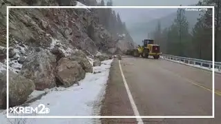 Idaho rockslide closes part of Highway 21