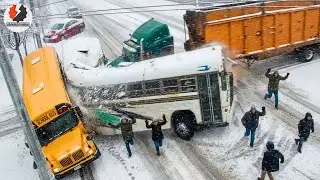 Idiots in Winter Trucks: How Snow and Ice Turn Small Mistakes Into Big Danger Caught on Camera #22