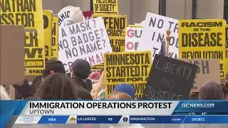 Immigration operations protest in Uptown