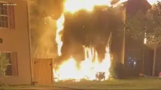 Improperly-discarded fireworks spark massive house fire in Charlotte
