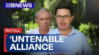 IN FULL: Coalition splits for a second time in less than a year | 9 News Australia