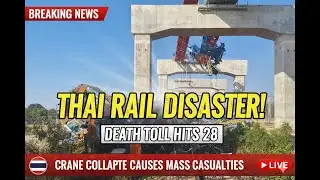 In Thailand, 28 people were killed when a crane collapsed onto a train line.