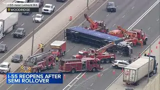 Inbound I-55, I-355 reopen in west suburbs after truck crash: ISP