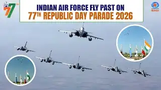 Indian Air Force fly past on 77th Republic Day Parade 2026