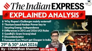 Indian Express Analysis | 29th & 30th January 2026 | The Indian Express Newspaper Analysis