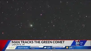 Indiana man captures rare ‘green comet’