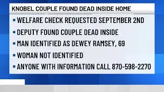 Information sought after couple found dead in home