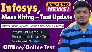 🔥Infosys MASS Hiring - Online Test & Offline Test | Infosys System Engineer & SP DSE Test Updates