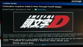 Initial D English Dub News(Watch)!