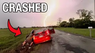Insane Tornado Chase (CRASHED CAR)