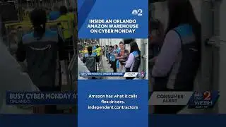 Inside an Amazon warehouse in Orlando on Cyber Monday