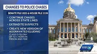 Iowa bill would allow officers to continue chases across state lines