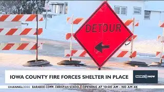 Iowa Co. fire causes highway closure, shelter in place orderr