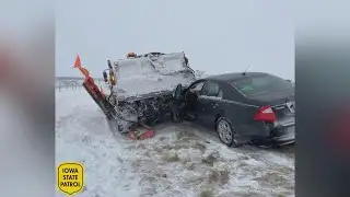 Iowa DOT shares safety tips after record-breaking plow collisions