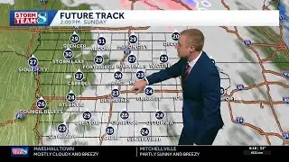 Iowa weather: Breezy Sunday, then milder next week