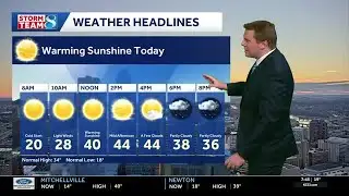 Iowa weather: Warming sunshine today, staying mild this week