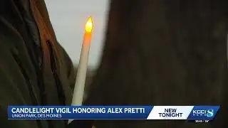 Iowans hold candlelight vigil for Alex Pretti in Des Moines