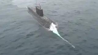 Iranian Kilo-class Submarine Tareq launching Miaad Torpedo