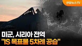 미군 "시리아 전역 IS 목표물 5차례 공습" / 연합뉴스TV (YonhapnewsTV)