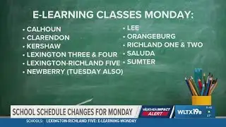 Is my school in South Carolina closed Monday?